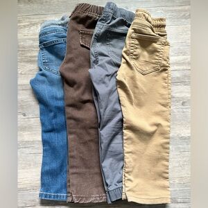 Boys Bottoms Set - Blue, Brown, Gray, Tan